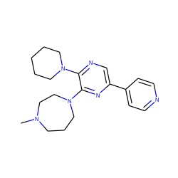 CN1CCCN(c2nc(-c3ccncc3)cnc2N2CCCCC2)CC1 ZINC000045369819