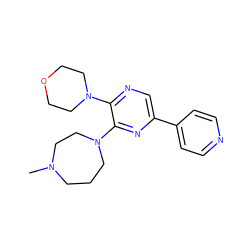 CN1CCCN(c2nc(-c3ccncc3)cnc2N2CCOCC2)CC1 ZINC000045335546