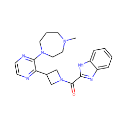 CN1CCCN(c2nccnc2C2CN(C(=O)c3nc4ccccc4[nH]3)C2)CC1 ZINC000144048829