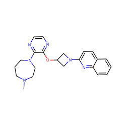 CN1CCCN(c2nccnc2OC2CN(c3ccc4ccccc4n3)C2)CC1 ZINC000096168720