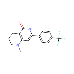 CN1CCCc2c1cc(-c1ccc(C(F)(F)F)cc1)[nH]c2=O ZINC000146052097