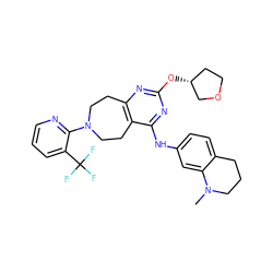 CN1CCCc2ccc(Nc3nc(O[C@@H]4CCOC4)nc4c3CCN(c3ncccc3C(F)(F)F)CC4)cc21 ZINC000140509954