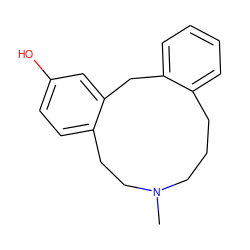 CN1CCCc2ccccc2Cc2cc(O)ccc2CC1 ZINC000028711648