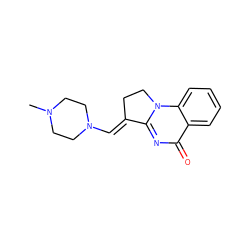 CN1CCN(/C=C2\CCn3c2nc(=O)c2ccccc23)CC1 ZINC000653874617