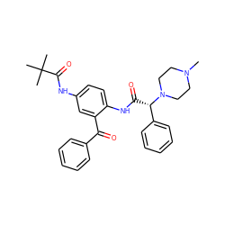 CN1CCN([C@@H](C(=O)Nc2ccc(NC(=O)C(C)(C)C)cc2C(=O)c2ccccc2)c2ccccc2)CC1 ZINC000045385584