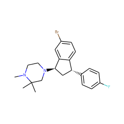 CN1CCN([C@@H]2C[C@@H](c3ccc(F)cc3)c3ccc(Br)cc32)CC1(C)C ZINC000022938033