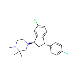 CN1CCN([C@@H]2C[C@@H](c3ccc(F)cc3)c3ccc(Cl)cc32)CC1(C)C ZINC000022937976