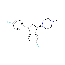 CN1CCN([C@@H]2C[C@@H](c3ccc(F)cc3)c3ccc(F)cc32)CC1 ZINC000022937728