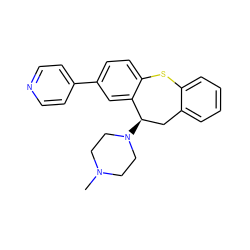 CN1CCN([C@@H]2Cc3ccccc3Sc3ccc(-c4ccncc4)cc32)CC1 ZINC000064527419