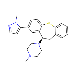 CN1CCN([C@@H]2Cc3ccccc3Sc3ccc(-c4ccnn4C)cc32)CC1 ZINC000064528182