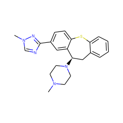 CN1CCN([C@@H]2Cc3ccccc3Sc3ccc(-c4ncn(C)n4)cc32)CC1 ZINC000064540601