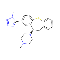 CN1CCN([C@@H]2Cc3ccccc3Sc3ccc(-c4nnnn4C)cc32)CC1 ZINC000064549003