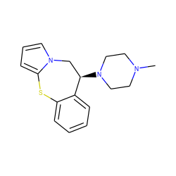 CN1CCN([C@@H]2Cn3cccc3Sc3ccccc32)CC1 ZINC000022778669