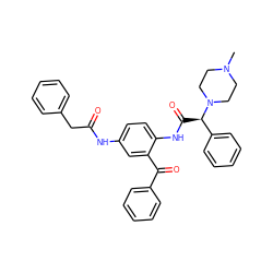 CN1CCN([C@H](C(=O)Nc2ccc(NC(=O)Cc3ccccc3)cc2C(=O)c2ccccc2)c2ccccc2)CC1 ZINC000049761880