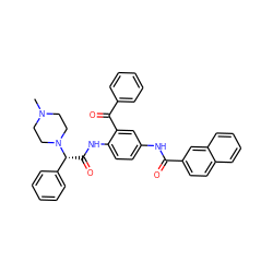 CN1CCN([C@H](C(=O)Nc2ccc(NC(=O)c3ccc4ccccc4c3)cc2C(=O)c2ccccc2)c2ccccc2)CC1 ZINC000049757447