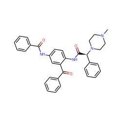 CN1CCN([C@H](C(=O)Nc2ccc(NC(=O)c3ccccc3)cc2C(=O)c2ccccc2)c2ccccc2)CC1 ZINC000049757147