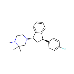 CN1CCN([C@H]2C[C@H](c3ccc(F)cc3)c3ccccc32)CC1(C)C ZINC000022574327