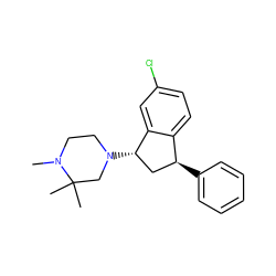 CN1CCN([C@H]2C[C@H](c3ccccc3)c3ccc(Cl)cc32)CC1(C)C ZINC000022574314