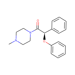 CN1CCN(C(=O)[C@H](Oc2ccccc2)c2ccccc2)CC1 ZINC000077912353