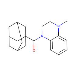 CN1CCN(C(=O)C23CC4CC(CC(C4)C2)C3)c2ccccc21 ZINC000095588577