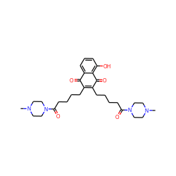 CN1CCN(C(=O)CCCCC2=C(CCCCC(=O)N3CCN(C)CC3)C(=O)c3c(O)cccc3C2=O)CC1 ZINC000013861893