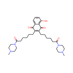 CN1CCN(C(=O)CCCCCC2=C(CCCCCC(=O)N3CCN(C)CC3)C(=O)c3c(O)cccc3C2=O)CC1 ZINC000027636506