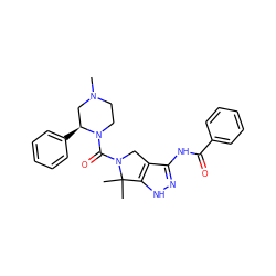 CN1CCN(C(=O)N2Cc3c(NC(=O)c4ccccc4)n[nH]c3C2(C)C)[C@@H](c2ccccc2)C1 ZINC000084726015