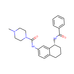 CN1CCN(C(=O)Nc2ccc3c(c2)[C@H](NC(=O)c2ccccc2)CCC3)CC1 ZINC000223254916