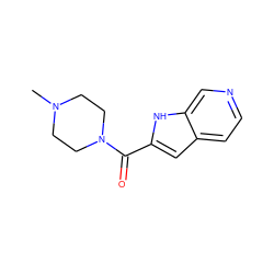 CN1CCN(C(=O)c2cc3ccncc3[nH]2)CC1 ZINC000084759153