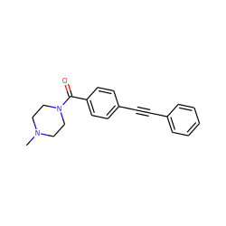 CN1CCN(C(=O)c2ccc(C#Cc3ccccc3)cc2)CC1 ZINC000000101265