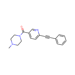 CN1CCN(C(=O)c2ccc(C#Cc3ccccc3)nc2)CC1 ZINC000043123563