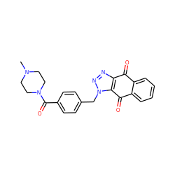 CN1CCN(C(=O)c2ccc(Cn3nnc4c3C(=O)c3ccccc3C4=O)cc2)CC1 ZINC000473151862