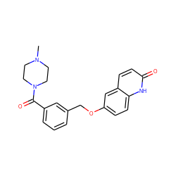 CN1CCN(C(=O)c2cccc(COc3ccc4[nH]c(=O)ccc4c3)c2)CC1 ZINC000045339033