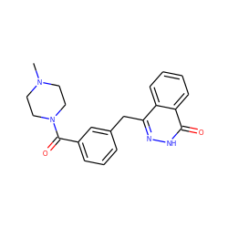 CN1CCN(C(=O)c2cccc(Cc3n[nH]c(=O)c4ccccc34)c2)CC1 ZINC000040422899