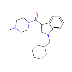 CN1CCN(C(=O)c2cn(CC3CCCCC3)c3ccccc23)CC1 ZINC000299833594