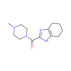 CN1CCN(C(=O)c2nc3c([nH]2)CCCC3)CC1 ZINC000168022264