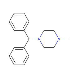 CN1CCN(C(c2ccccc2)c2ccccc2)CC1 ZINC000019156872