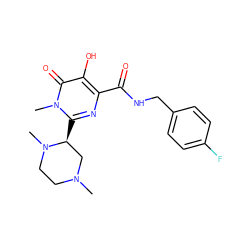 CN1CCN(C)[C@@H](c2nc(C(=O)NCc3ccc(F)cc3)c(O)c(=O)n2C)C1 ZINC000023361059