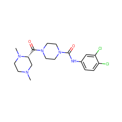 CN1CCN(C)[C@H](C(=O)N2CCN(C(=O)Nc3ccc(Cl)c(Cl)c3)CC2)C1 ZINC000084711121