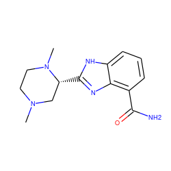 CN1CCN(C)[C@H](c2nc3c(C(N)=O)cccc3[nH]2)C1 ZINC000040861508