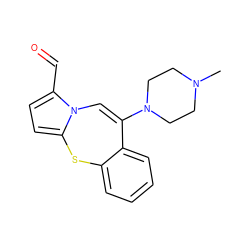 CN1CCN(C2=Cn3c(C=O)ccc3Sc3ccccc32)CC1 ZINC000013532222