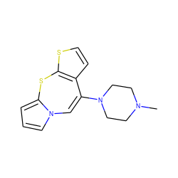 CN1CCN(C2=Cn3cccc3Sc3sccc32)CC1 ZINC000012355999