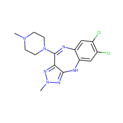 CN1CCN(C2=Nc3cc(Cl)c(Cl)cc3Nc3nn(C)nc32)CC1 ZINC000026404968