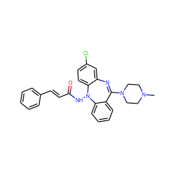 CN1CCN(C2=Nc3cc(Cl)ccc3N(NC(=O)/C=C/c3ccccc3)c3ccccc32)CC1 ZINC000036089492