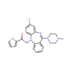 CN1CCN(C2=Nc3cc(Cl)ccc3N(NC(=O)c3ccco3)c3ccccc32)CC1 ZINC000036089374