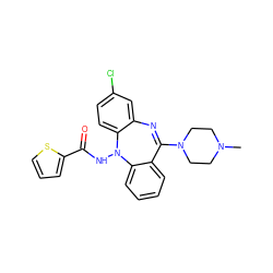 CN1CCN(C2=Nc3cc(Cl)ccc3N(NC(=O)c3cccs3)c3ccccc32)CC1 ZINC000036089457