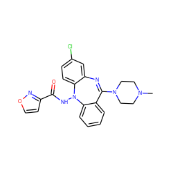 CN1CCN(C2=Nc3cc(Cl)ccc3N(NC(=O)c3ccon3)c3ccccc32)CC1 ZINC000036089436