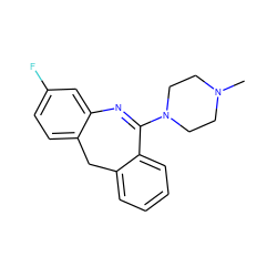 CN1CCN(C2=Nc3cc(F)ccc3Cc3ccccc32)CC1 ZINC000026247473