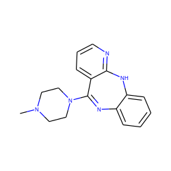 CN1CCN(C2=Nc3ccccc3Nc3ncccc32)CC1 ZINC000026255544