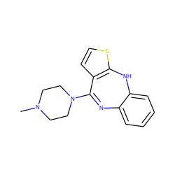 CN1CCN(C2=Nc3ccccc3Nc3sccc32)CC1 ZINC000053166142